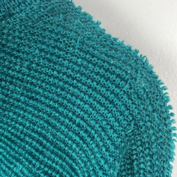 Vintage Gitano cowl neck teal sweater - Picture 7 of 8